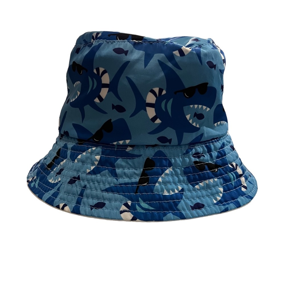 Floppy Tops Bucket Hat for Boys Blue Sharks One Size